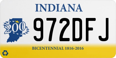 IN license plate 972DFJ