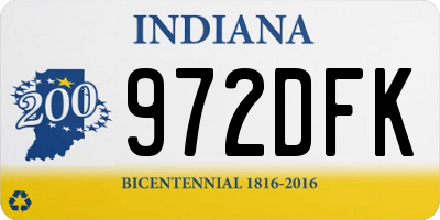 IN license plate 972DFK