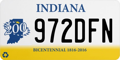 IN license plate 972DFN