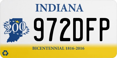 IN license plate 972DFP