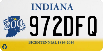 IN license plate 972DFQ