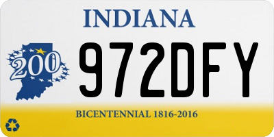IN license plate 972DFY