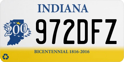 IN license plate 972DFZ