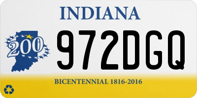 IN license plate 972DGQ