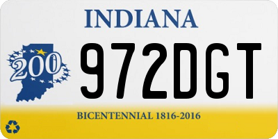 IN license plate 972DGT