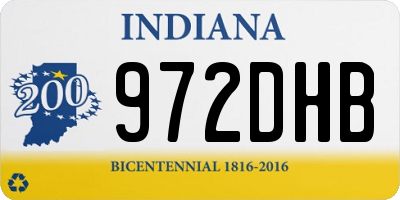 IN license plate 972DHB