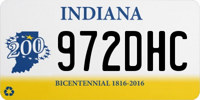IN license plate 972DHC