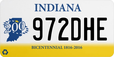 IN license plate 972DHE