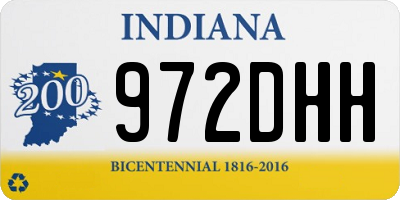 IN license plate 972DHH