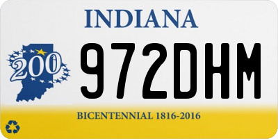IN license plate 972DHM