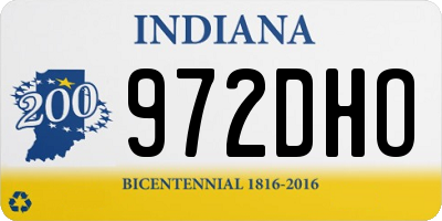 IN license plate 972DHO