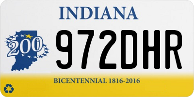 IN license plate 972DHR
