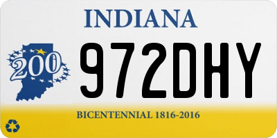 IN license plate 972DHY