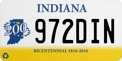 IN license plate 972DIN