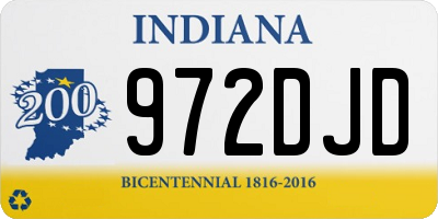 IN license plate 972DJD