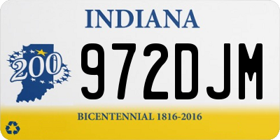 IN license plate 972DJM