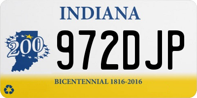 IN license plate 972DJP