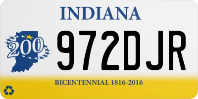 IN license plate 972DJR