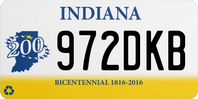 IN license plate 972DKB