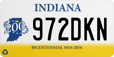 IN license plate 972DKN