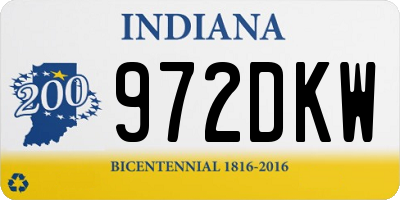 IN license plate 972DKW