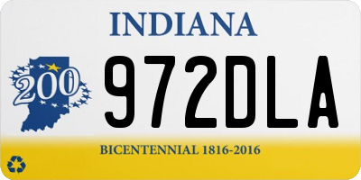 IN license plate 972DLA