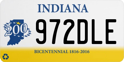 IN license plate 972DLE