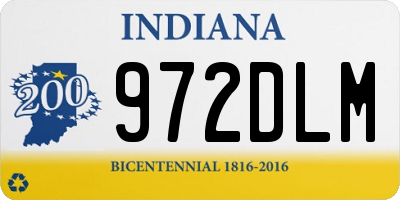 IN license plate 972DLM