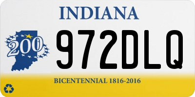 IN license plate 972DLQ