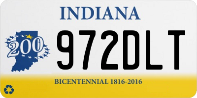IN license plate 972DLT