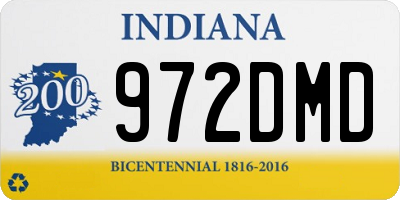IN license plate 972DMD