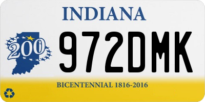 IN license plate 972DMK