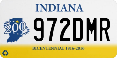 IN license plate 972DMR