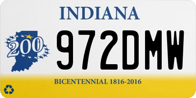 IN license plate 972DMW