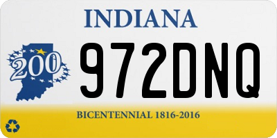 IN license plate 972DNQ