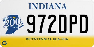 IN license plate 972DPD