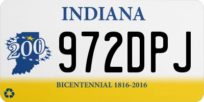 IN license plate 972DPJ