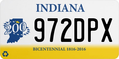 IN license plate 972DPX