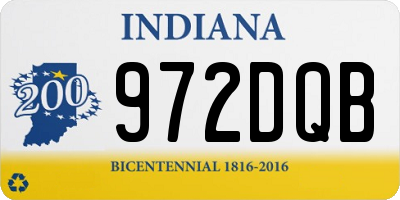 IN license plate 972DQB