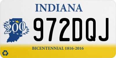 IN license plate 972DQJ