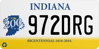 IN license plate 972DRG