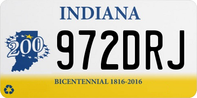IN license plate 972DRJ