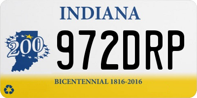 IN license plate 972DRP