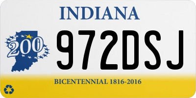 IN license plate 972DSJ