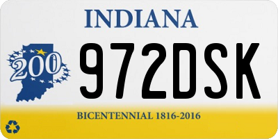 IN license plate 972DSK