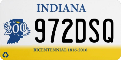 IN license plate 972DSQ