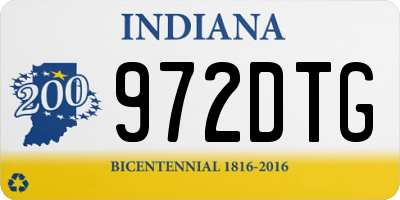 IN license plate 972DTG