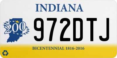 IN license plate 972DTJ