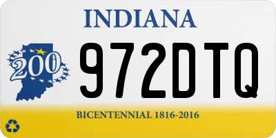 IN license plate 972DTQ
