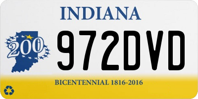IN license plate 972DVD